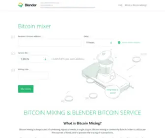 Blenderbitcoin.com(Bitcoin blender) Screenshot
