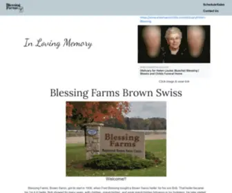 Blessingbrownswiss.com(Blessing Farms) Screenshot