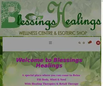 Blessingshealings.co.za(Wellness Center & Esoteric Shop) Screenshot