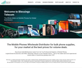 Blessingstelecom.com(Wholesale Mobile Phone Distribution of Top Brands) Screenshot