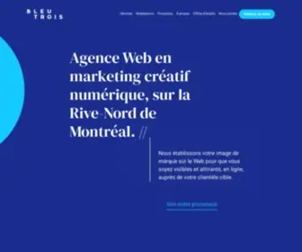 Bleu3.com(Votre Agence Web près de Montréal) Screenshot