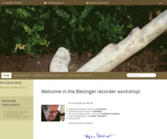 Blezinger.de(Stephan Blezinger Flötenbau) Screenshot