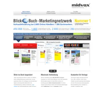 Blickinsbuch.de(Marketinglösungen für die Verkaufsförderung von gedruckten Büchern) Screenshot