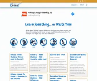 Blifaloo.com(Interesting ideas and fun timewasters) Screenshot
