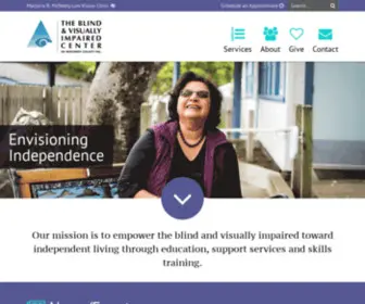 BlindandlowVision.org(Blind & Visually Impaired Center of Monterey County) Screenshot