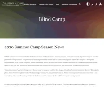 Blindcamps.org(National Camps for Blind Children) Screenshot