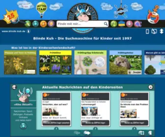 Blinde-Kuh.de(Kinderseiten, Suchmaschine für Kinder, Wissen) Screenshot