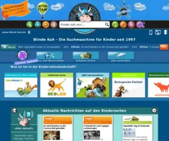 Blindekuh.de(Kinderseiten, Suchmaschine für Kinder, Wissen) Screenshot