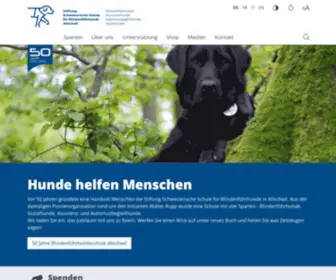 Blindenhundeschule.ch(Blindenführhunde) Screenshot