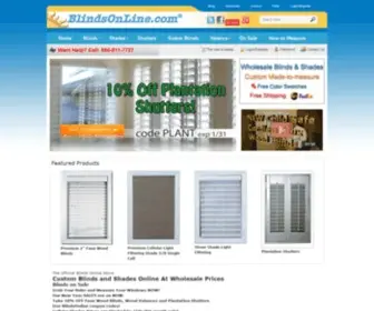 Blindsonline.com(Discount Custom Blinds & Window Shades) Screenshot