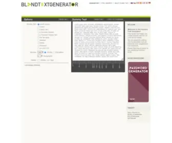 Blindtextgenerator.com(Dummy Text Generator) Screenshot