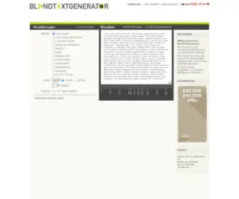 Blindtextgenerator.de(Blindtext-Generator | Lorem ipsum für Webdesigner) Screenshot