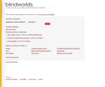 Blindworlds.com(La red social accesible) Screenshot