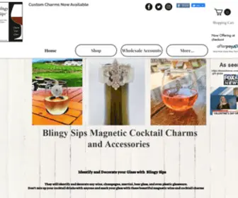 Blingysips.com(Magnetic Wine Charms) Screenshot