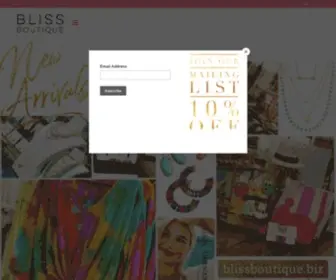 Blissboutique.biz(Bliss Boutique) Screenshot