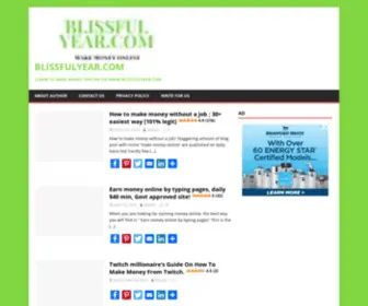 Blissfulyear.com(Learn to make money online on) Screenshot