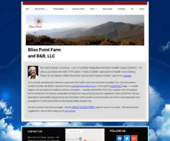 Blisspointfarm.com(Bliss Point Farm and B&B) Screenshot