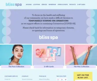 Blissspa.com(Bliss Spa) Screenshot