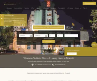 Blisstirupati.com(Hotel Bliss Tirupati) Screenshot