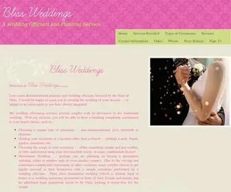 Blissweddingsinc.com(Bliss Weddings) Screenshot