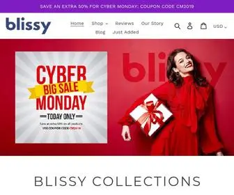 Blissy.com(Leading The Silk Revolution) Screenshot