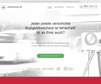 Blitzerkanzlei.de(Hilfe bei Bußgeldbescheid) Screenshot