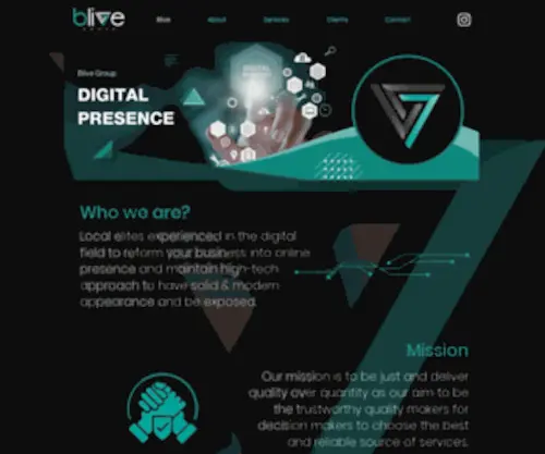 Blivegrp.com(Marketing and Advertising Co) Screenshot