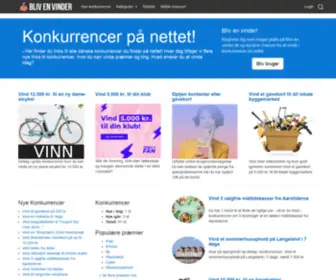 Blivenvinder.dk(Konkurrencer på nettet) Screenshot