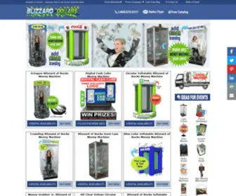 Blizzard-OF-Dollars.com(Cash Cube Money Machine Sales Rentals and Manufacturing) Screenshot