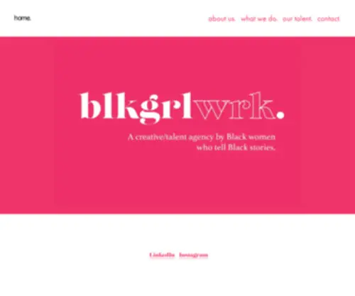 BLKGRLWRK.com(Home) Screenshot