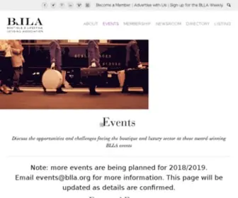 Bllaevents.com(BLLA Events) Screenshot