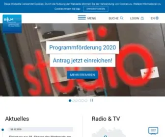 BLM.de(Homepage der Bayerischen Landeszentrale für neue Medien (BLM)) Screenshot