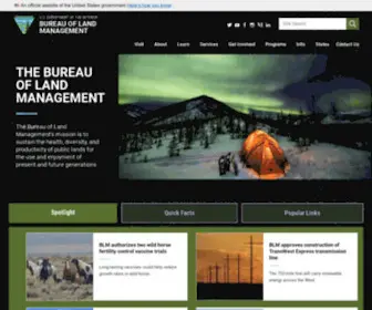 BLM.gov(Bureau of Land Management) Screenshot