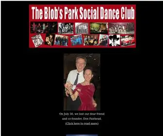 Blobsparksocialdanceclub.com(The Blob's Park Social Dance Club's Website) Screenshot