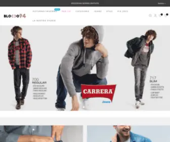 Blocco94.it(Blocco94 Moda Uomo Shop online Abbigliamento Taglie Forti) Screenshot