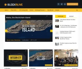Blockalive.com(Blockchain and cryptocurrency news and analyses) Screenshot