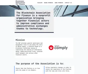 Blockchainassociationforfinance.org(Blockchain Association for Finance) Screenshot