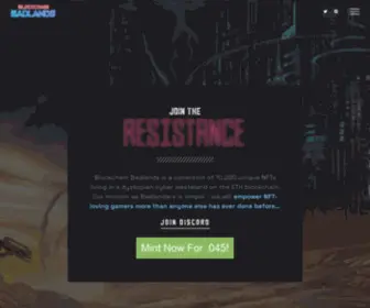 Blockchainbadlands.com(10,000 unique NFTs living in a dystopian cyber wasteland on the ETH blockchain) Screenshot