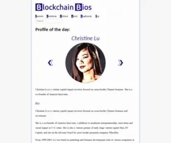 Blockchainbios.com(Domain information) Screenshot