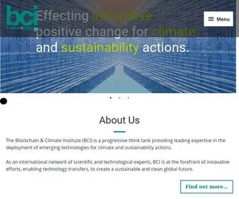 Blockchainclimate.org(Blockchain & Climate Institute) Screenshot