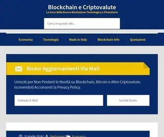 Blockchainecriptovalute.it(La Voce della Rivoluzione Tecnologica e Finanziaria) Screenshot