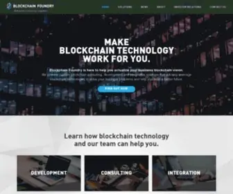 Blockchainfoundry.co(Canadian-based company developing blockchain solutions for your business) Screenshot
