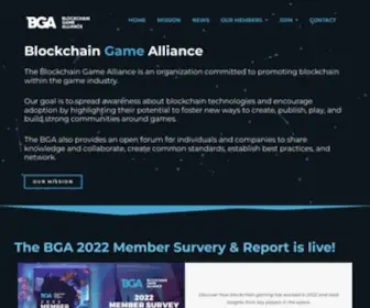 Blockchaingamealliance.org(Helping bring the power of Blockchain to the gaming industry) Screenshot