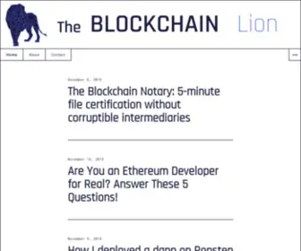 Blockchainlion.com(BlockChain Lion) Screenshot