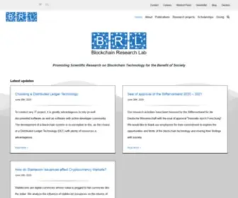 Blockchainresearchlab.org(Non-profit research institution) Screenshot