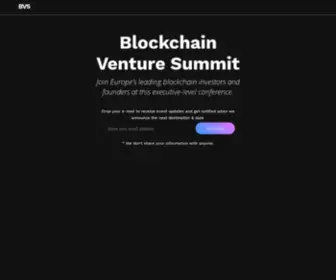 Blockchainventuresummit.com(Blockchain Venture Summit) Screenshot