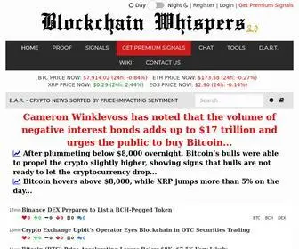 Blockchainwhispers.com(The #1 most accurate crypto trading team on the planet (including) Screenshot