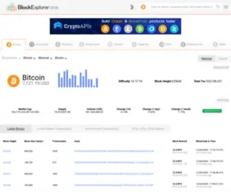 Blockexplorer.one(BTC) Screenshot