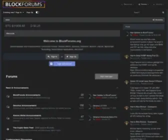 Blockforums.org(Blockchain Crypto Community Forums) Screenshot