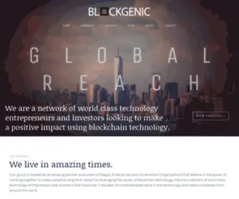 Blockgenic.website(Positive impact one block at a time) Screenshot